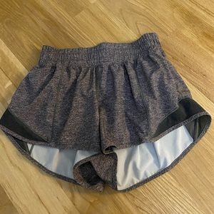 Gray lulu lemon hotty hot shorts size 4